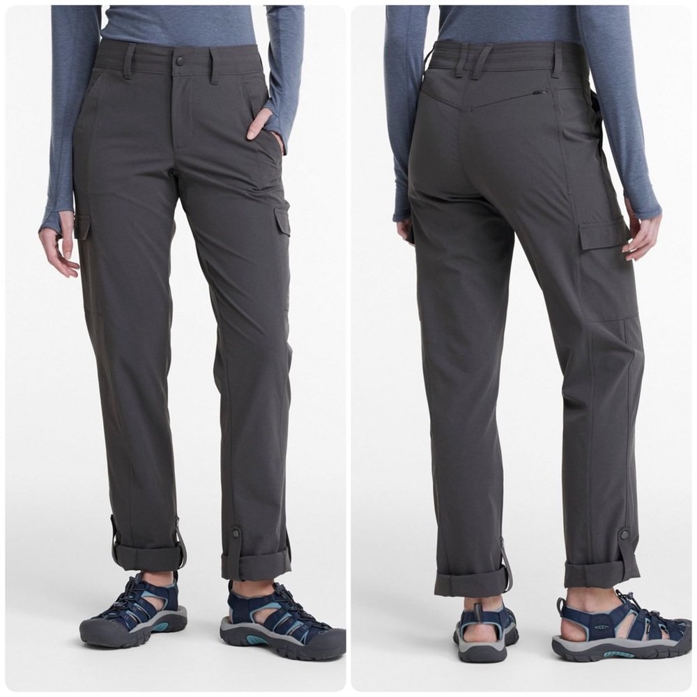 L.L. Bean Women' s Mountside Cargo Hiking Outdoor Roll Up Pants Alloy Gray Sz 16